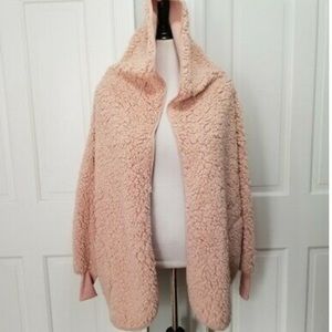 Lularoe Teddy Bear Jacket Pink Fuzzy Size Small